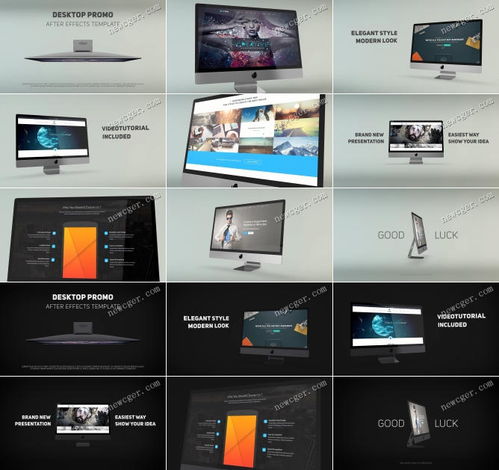 桌面苹果电脑屏幕中的网页设计与网站展示AE模板 高效开发与宣传利器